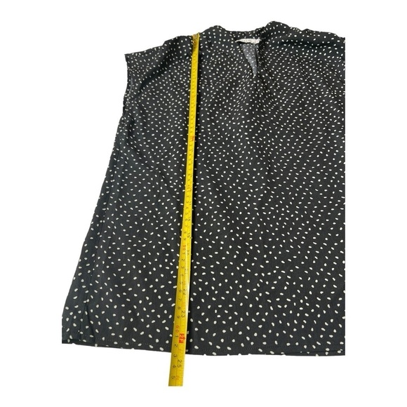 Boxy Black White Polka Dot Blouse Stand Up Collar by Lush‎ Womens Small NWOT - Picture 5 of 15